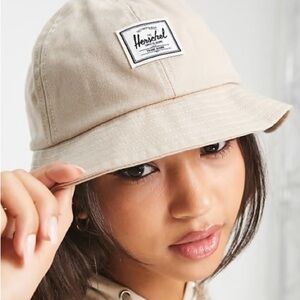Herschel Supply White Bucket Hat Unisex Y2K Streetwear Sunhat Size S/M Sun Cover